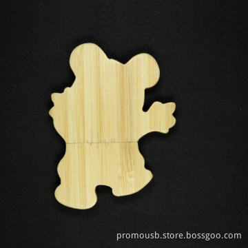 Bamboo Bear Usb Disk hands up pendrive gifts